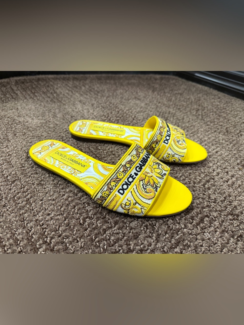Dolce & Gabbana Yellow Slides
